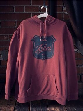 Arbor Collective Men's Graphic Pullover Hoodie Maroon XXL Shield Logo